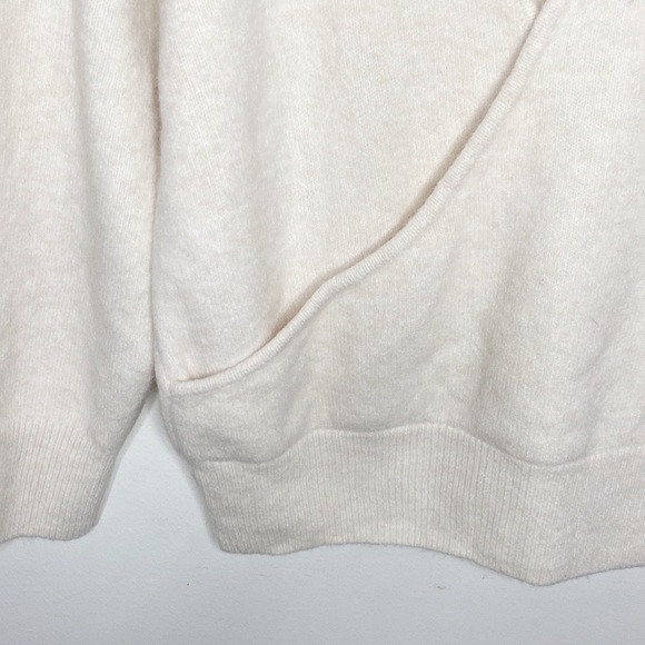 Mango MNG nude plush knit crewneck sweater with cutout at back size L - Picture 5 of 11